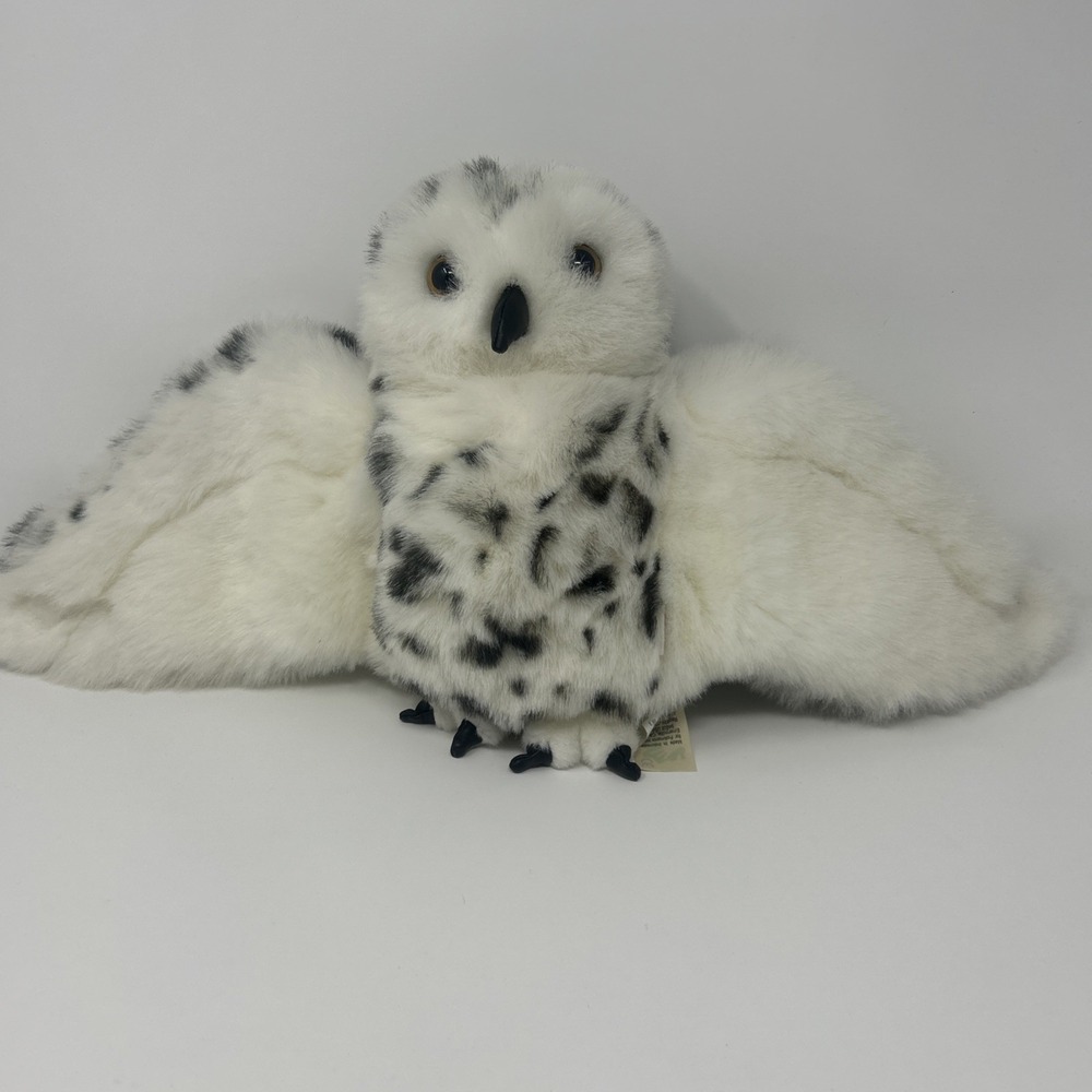 FOLKMANIS Snowy Owl Hand Puppet Full Body Rotating Head Moveable Wings